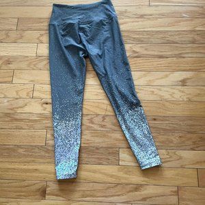 Grey/Silver Ombre High Waisted Midi Legging